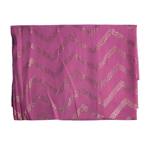 Foil printed Georgette-Pink